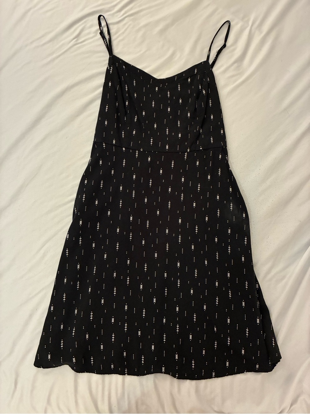 SO Black Mini Dress with White Dot Accent